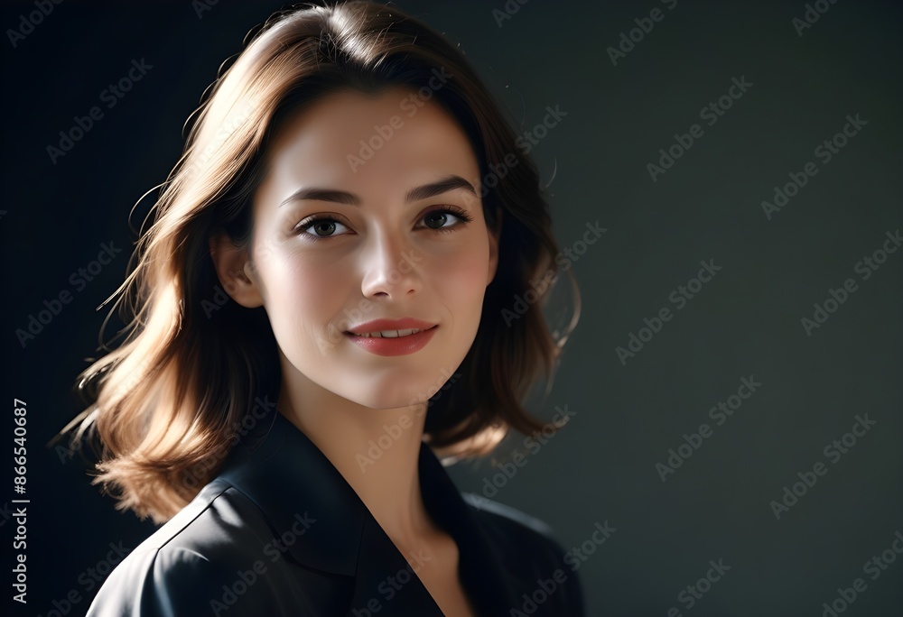 Beautiful elegant woman front view photo Beautiful elegant woman front view photo