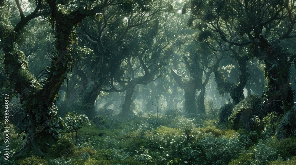 A picture of a forest A picture of a forest