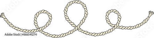Rope border and corner. lasso with corner loops.