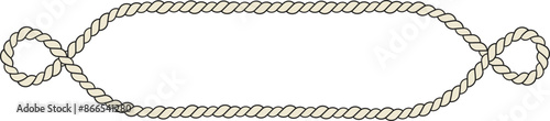 Rope border and frame. lasso twisted and crisscrossed until a square.