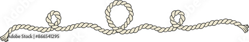 Rope border and corner. lasso with corner loops.