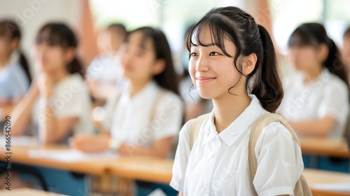 Japanese students participating in a club activity in a spacious campus room, [extracurricular involvement], [student engagement]