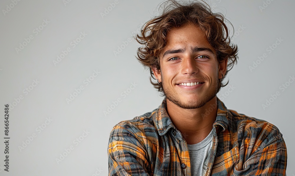 Handsome young man with happy expression and crossed arms on white background, concept for positive attitude. Handsome young man with happy expression and crossed arms on white background, concept for positive attitude.