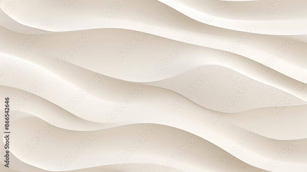Fototapeta premium Abstract White Wave Pattern