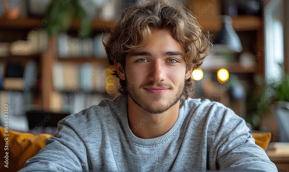 Young man studying online, using laptop at home. Creative professional working remotely. Young man studying online, using laptop at home. Creative professional working remotely.