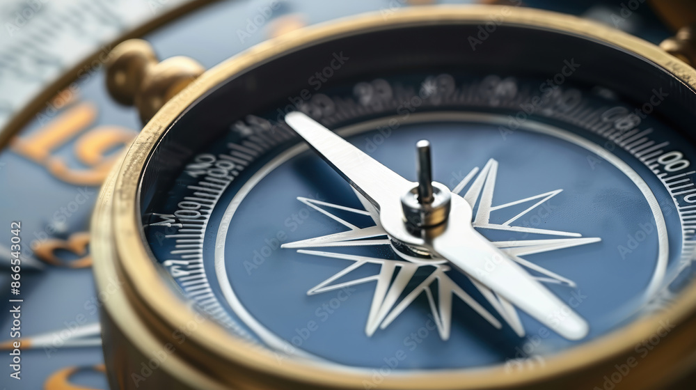 A close up of a compass. A close up of a compass.