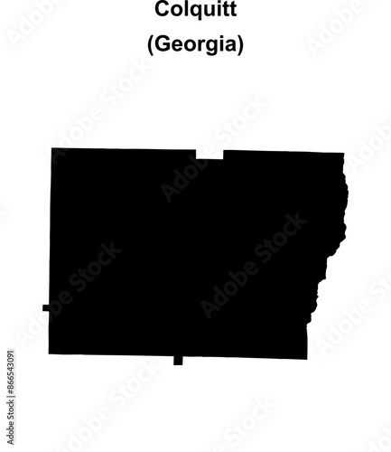 Colquitt County (Georgia) blank outline map