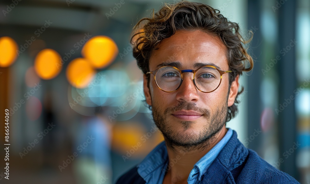 Portrait of a young professional against a tech office backdrop, conveying a sense of modern work environment and professionalism. Portrait of a young professional against a tech office backdrop, conveying a sense of modern work environment and professionalism.