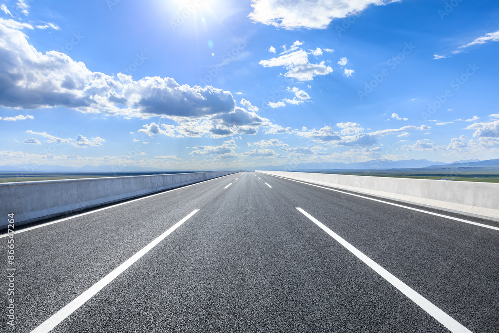 Straight highway road and sky clouds nature landscape. car background. Straight highway road and sky clouds nature landscape. car background.