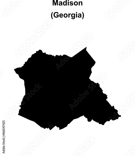 Madison County (Georgia) blank outline map