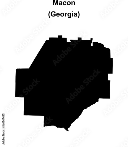 Macon County (Georgia) blank outline map