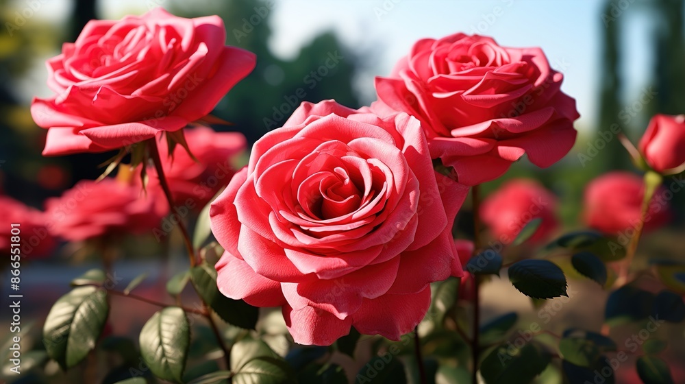 pink roses in garden pink roses in garden