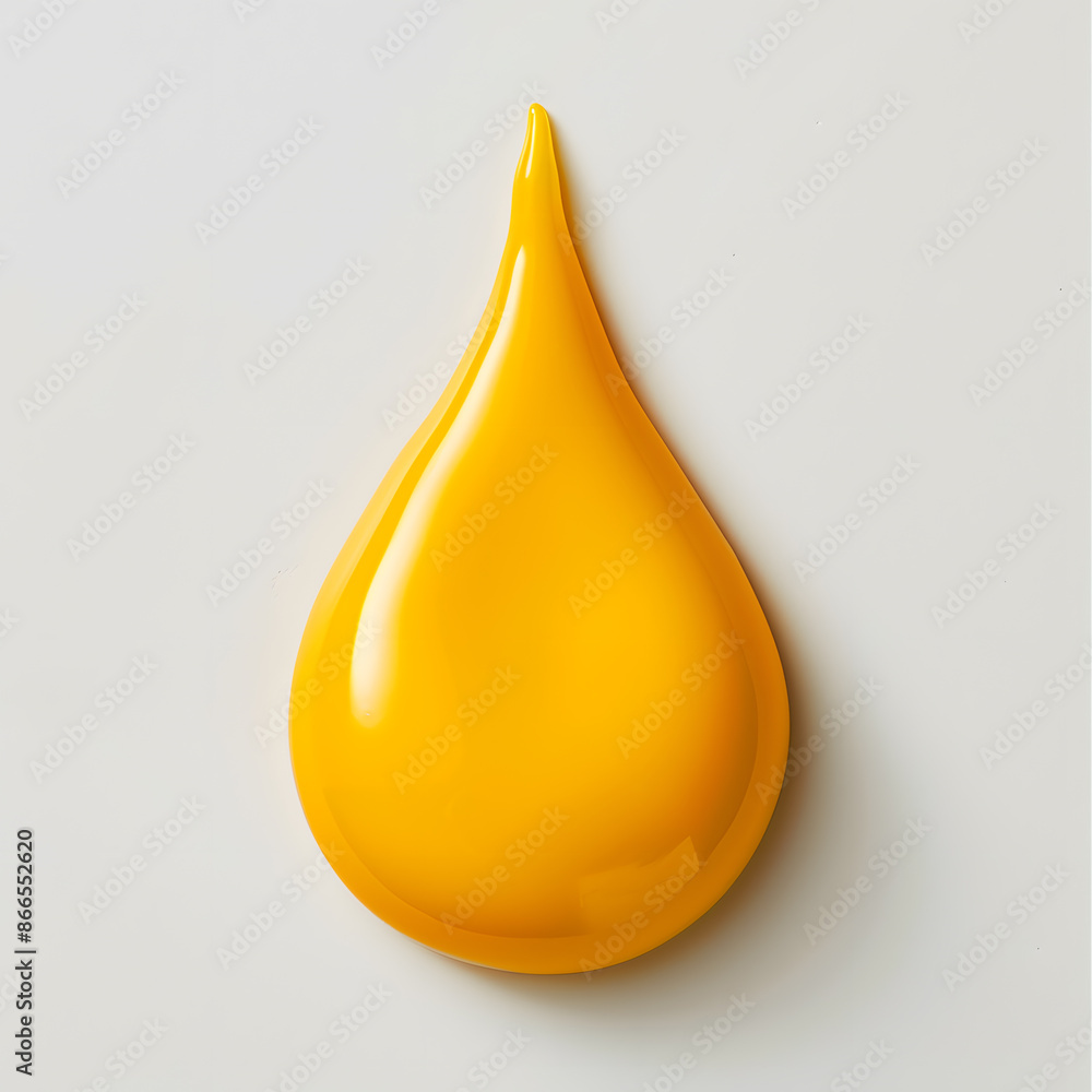 Yellow drop made out of plasticine, isolated on white background Yellow drop made out of plasticine, isolated on white background