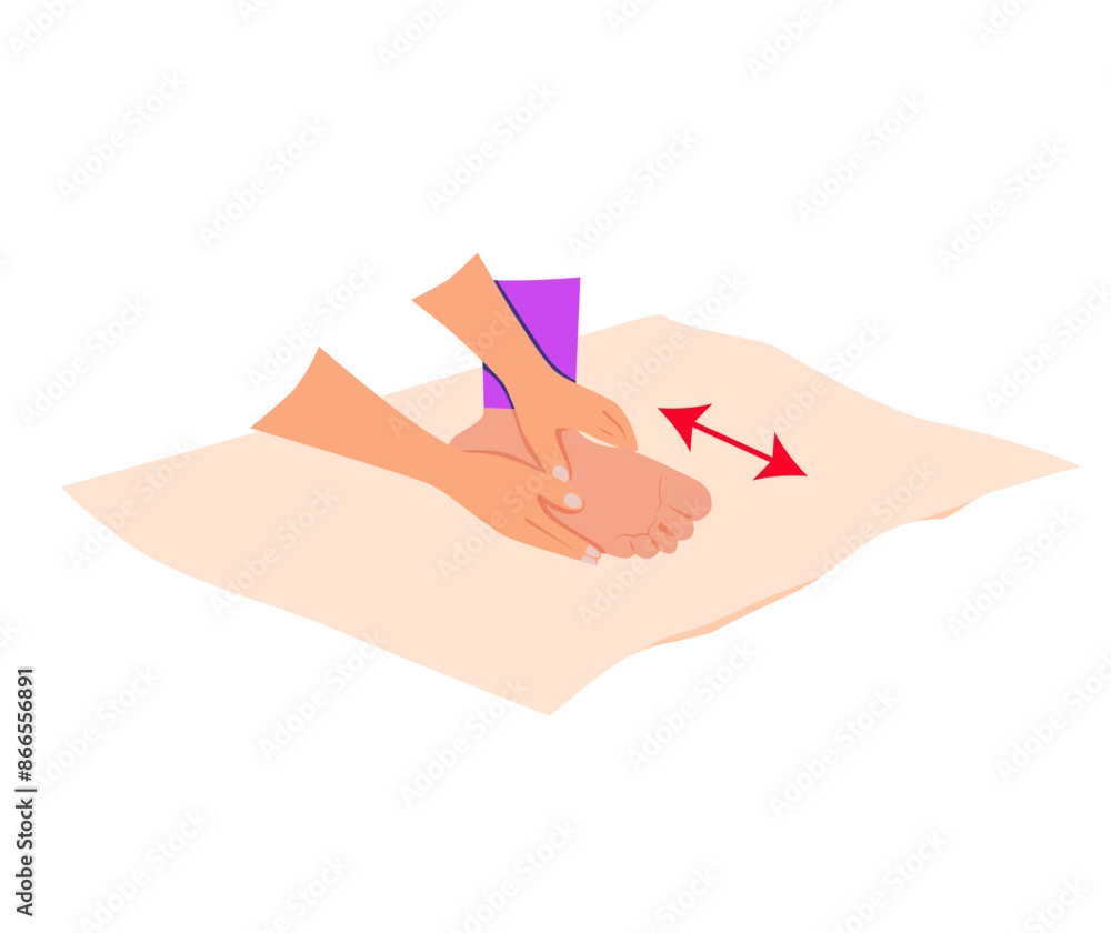 Leg myofascial release exercise.  Relaxing exercises for legs. Rehabilitation exercises for legs. Vector illustration