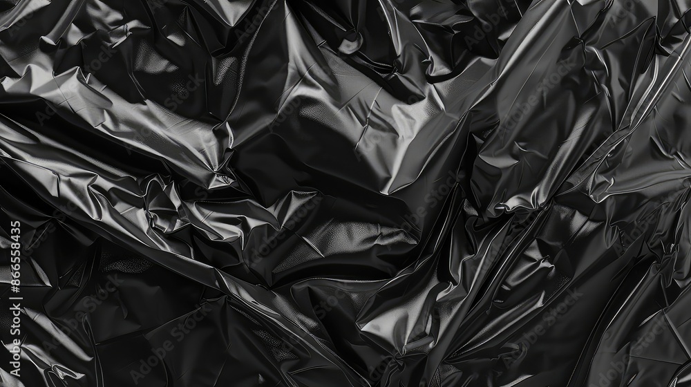 Transparent plastic wrap on the black background. Clean blank texture overlay effect template. Isolated wrinkle surface branding mock-up. Transparent plastic wrap on the black background. Clean blank texture overlay effect template. Isolated wrinkle surface branding mock-up.