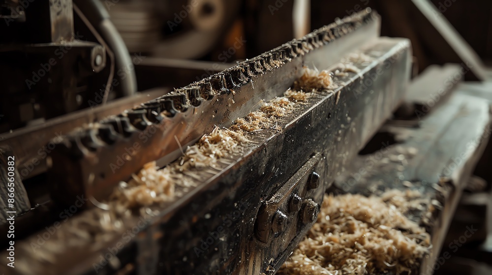 A detailed image of a wood rasp in use A detailed image of a wood rasp in use