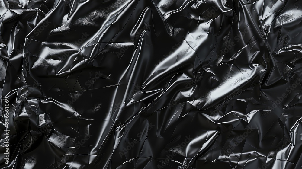 Transparent plastic wrap on the black background. Clean blank texture overlay effect template. Isolated wrinkle surface branding mock-up. Transparent plastic wrap on the black background. Clean blank texture overlay effect template. Isolated wrinkle surface branding mock-up.