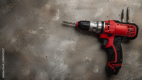 A drywall screw gun with screws