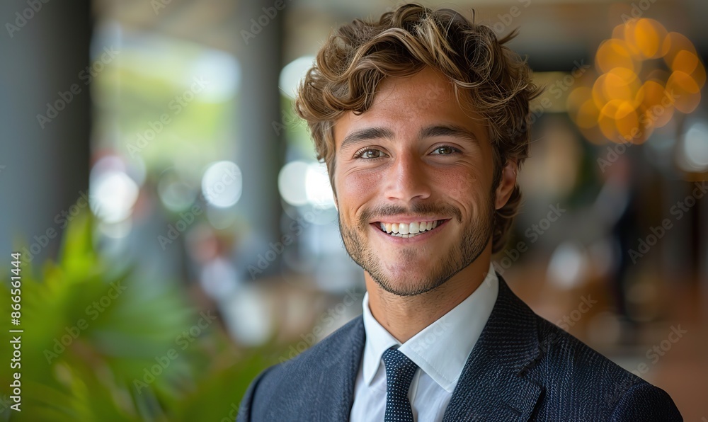 Smiling young businessman's professional portrait. Smiling young businessman's professional portrait.