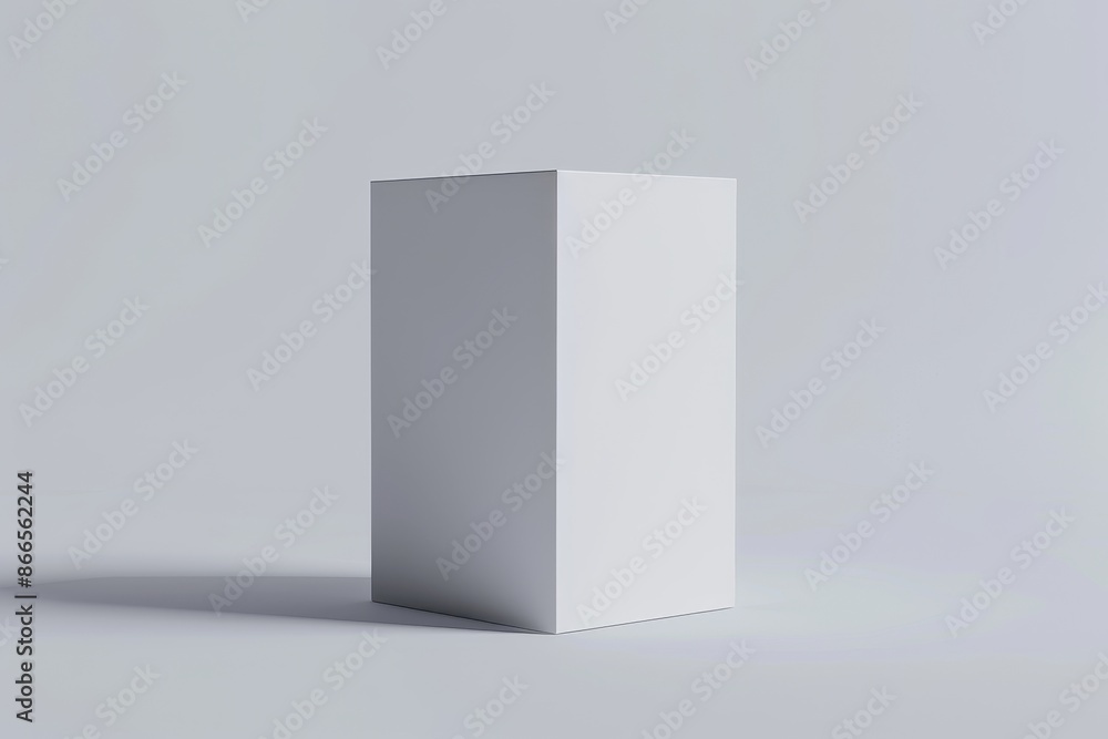 3D illustration. Flat Rectangle Cardboard Package Box Mockup on light grey background. Mockup template ready for design. 3D illustration. Flat Rectangle Cardboard Package Box Mockup on light grey background. Mockup template ready for design.