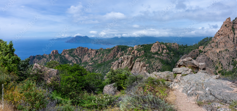 Naklejka premium Calanques de Piana, Corse, France