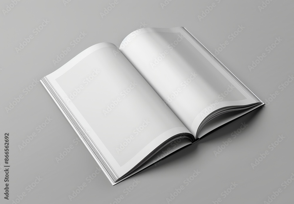 Mockup of blank A4 magazine isolated on white background Mockup of blank A4 magazine isolated on white background