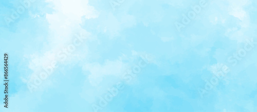 Blue sky with cloud .Beautiful blue sky with white clouds .bright cloud cover in the sun calm clear winter air background .gradient light white background.	