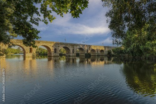 Wallpaper Mural Ancient Roman Bridge Over Guadiana River in Merida, Spain Torontodigital.ca