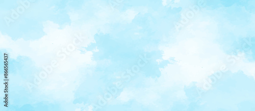 Blue sky with cloud .Beautiful blue sky with white clouds .bright cloud cover in the sun calm clear winter air background .gradient light white background.	