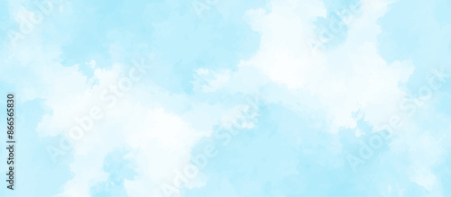 Blue sky with cloud .Beautiful blue sky with white clouds .bright cloud cover in the sun calm clear winter air background .gradient light white background.	