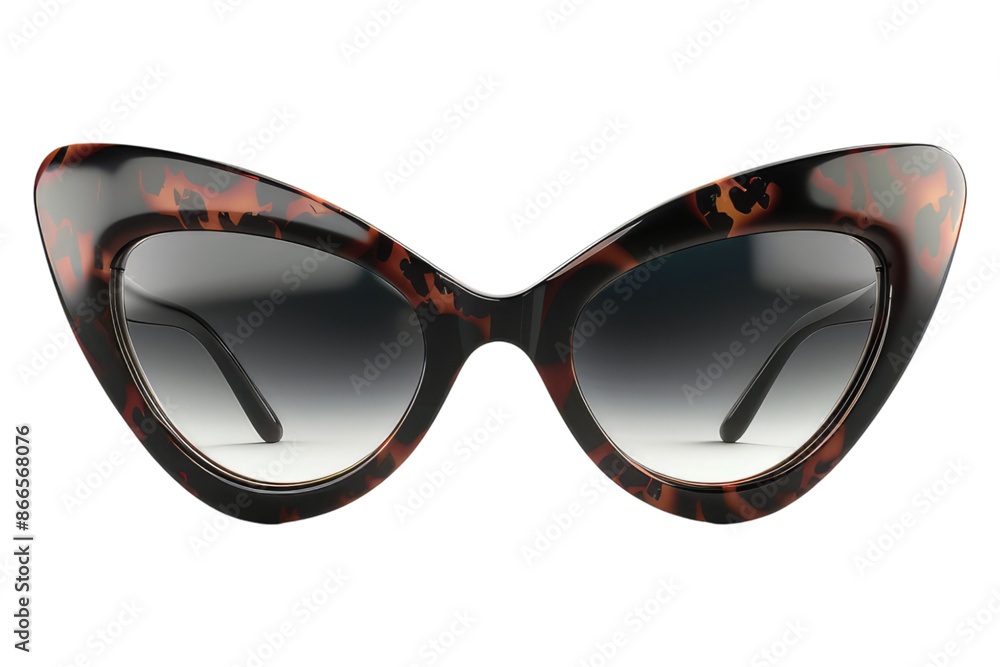 Fototapeta premium Embracing cat eye sunglasses isolated on transparent background
