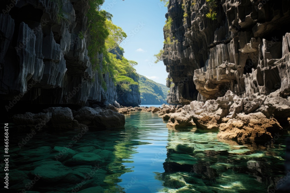 Panay Island, Visayas, the impressive giant Islas, a group of unique rock -formations., generative IA Panay Island, Visayas, the impressive giant Islas, a group of unique rock -formations., generative IA