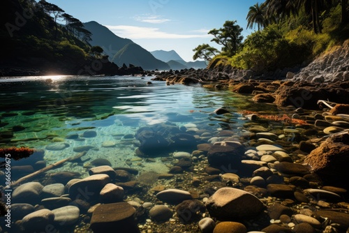 LOMBOK, West Nusa Tenggara, The Breathtaking Landscapes of Benang Stokel and Benang Klambu., generative IA photo