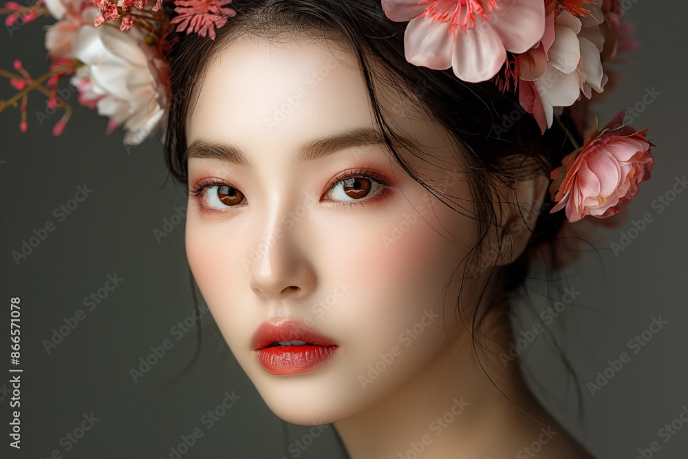 A beautiful beauty model's studio commercial photo A beautiful beauty model's studio commercial photo