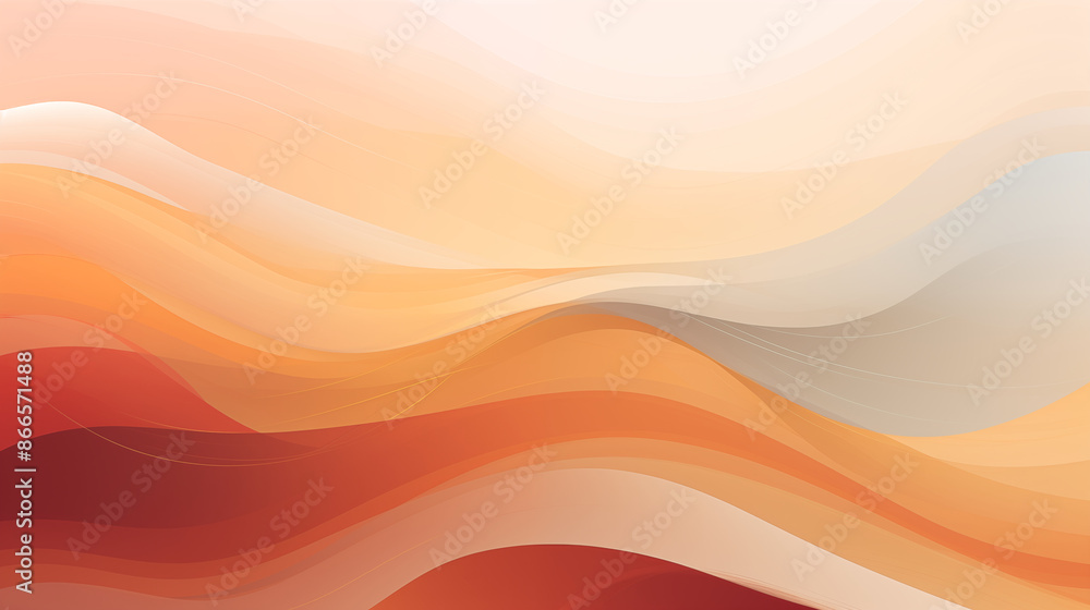 abstract background with orange and cream wavy lines, light brown and beige, light red and gray, warm colors, elegant curves, soft edges, subtle gradients, smooth lines, minimalist design abstract background with orange and cream wavy lines, light brown and beige, light red and gray, warm colors, elegant curves, soft edges, subtle gradients, smooth lines, minimalist design