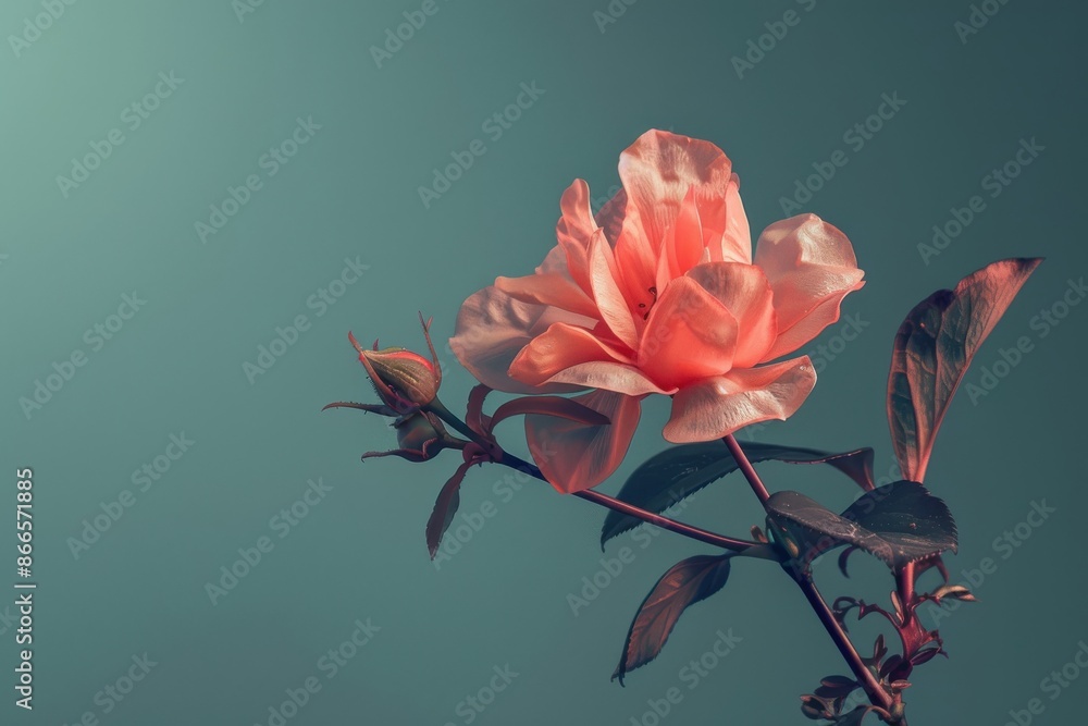 Floral label mockup for design Floral label mockup for design