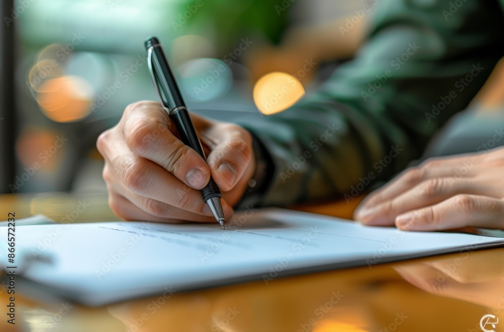 Woman Writing in Notebook at a Public Place Woman Writing in Notebook at a Public Place