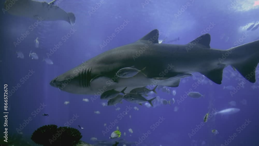 Spotted Ragged Tooth Shark Sand tiger shark Carcharias taurus, gray nurse shark, spotted ragged ...