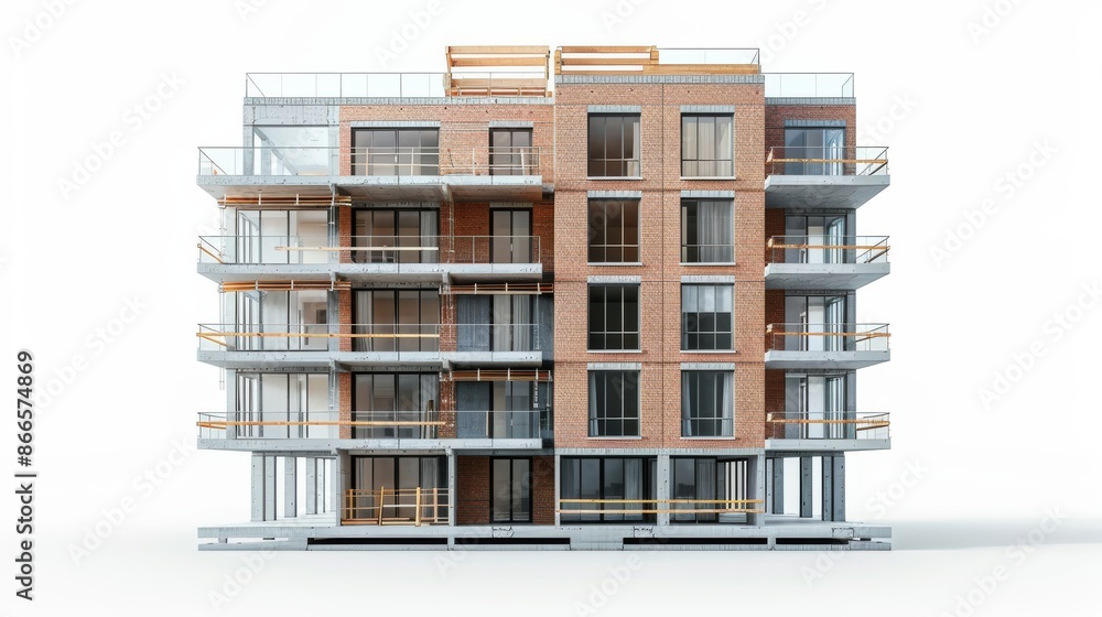 Building under construction on white background Building under construction on white background