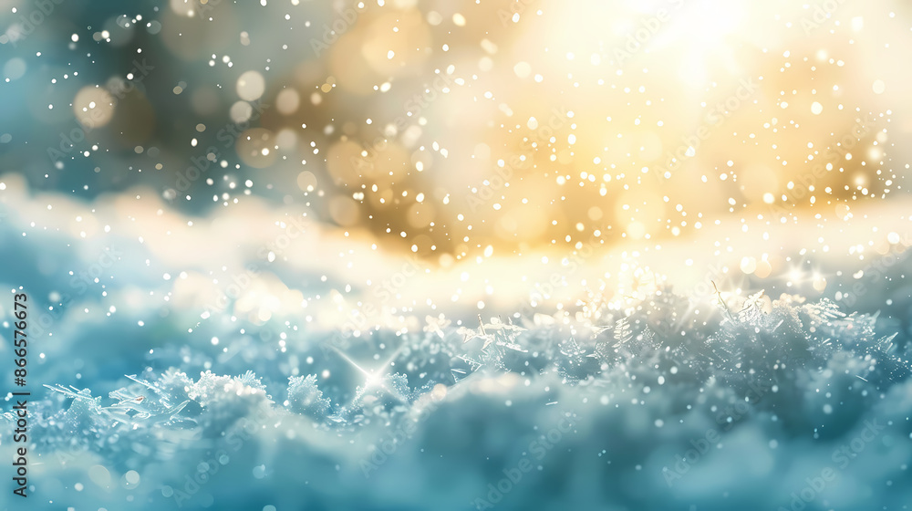 Background of snowflakes and bokeh lights Background of snowflakes and bokeh lights