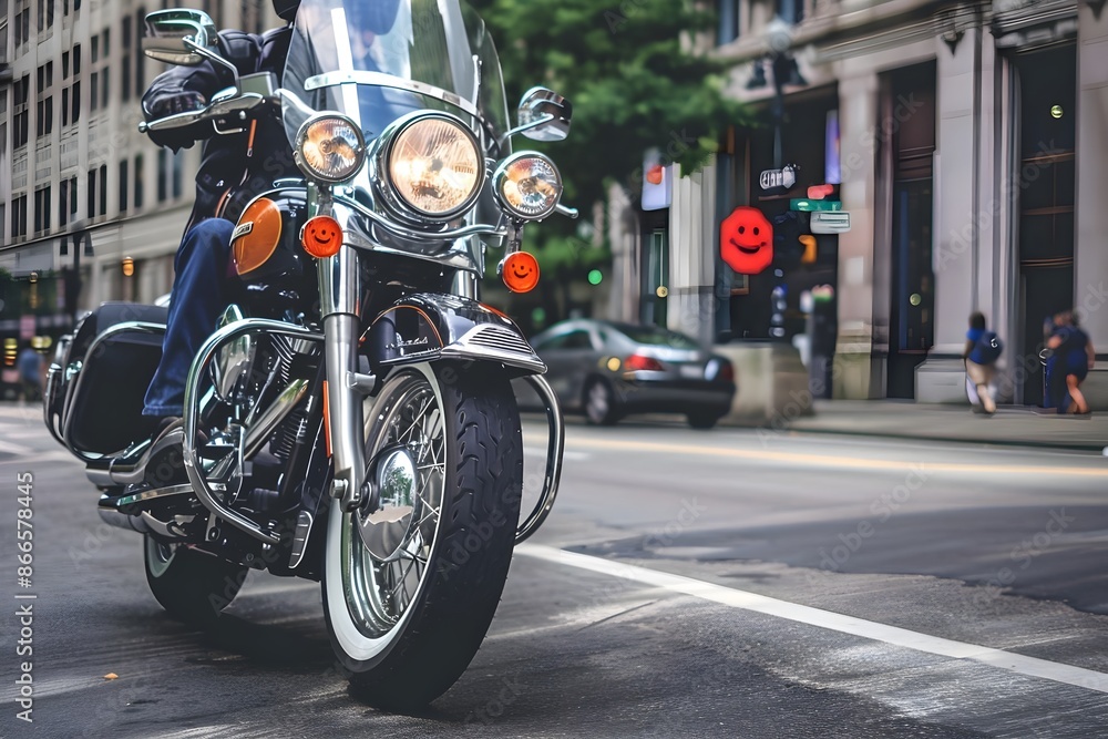Fototapeta premium motorcycle on the street