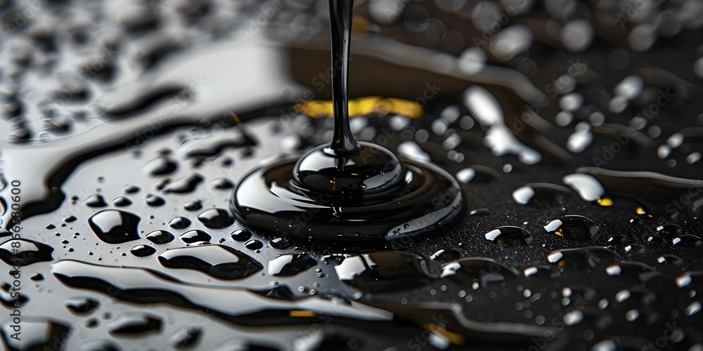 Penetrating Onyx Black Stone Remover Liquid Close-Up View of Microscopic Black Metal. Concept Onyx Black Stone, Remover Liquid, Close-Up View, Microscopic Metal, Close-Up Shot Penetrating Onyx Black Stone Remover Liquid Close-Up View of Microscopic Black Metal. Concept Onyx Black Stone, Remover Liquid, Close-Up View, Microscopic Metal, Close-Up Shot