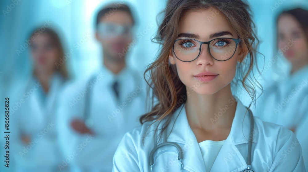 An image of a doctor in back, radiating warmth and care. She represents the medical industry as a whole. An image of a doctor in back, radiating warmth and care. She represents the medical industry as a whole.