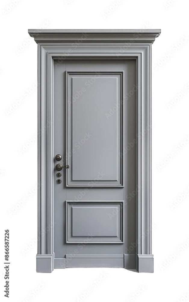 New white door modern design isolated on transparent background cut out png New white door modern design isolated on transparent background cut out png