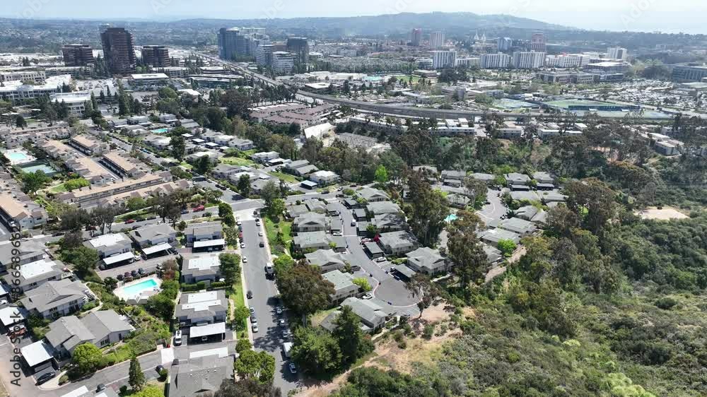 Aerial view of middle class community condominium apartment, San Diego Suburb, South California, USA. Aerial view of middle class community condominium apartment, San Diego Suburb, South California, USA.