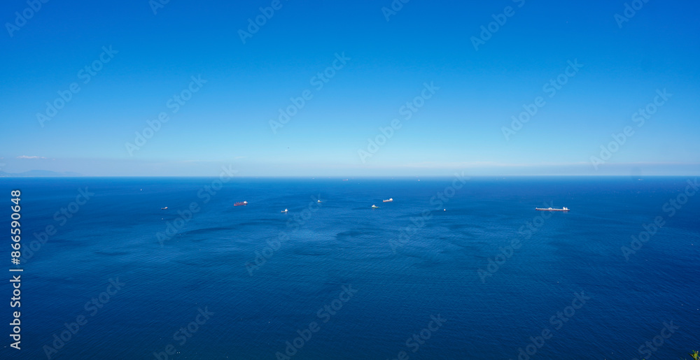 Obraz premium landscape. landscape with the Mediterranean sea viewed from Gibraltar.