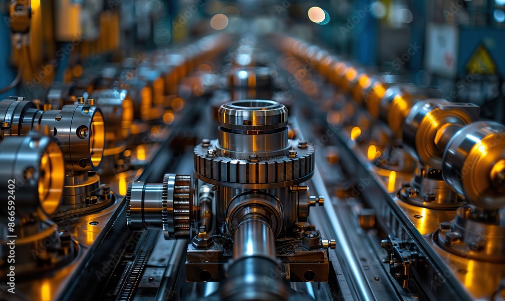 Industrial machinery collage depicts equipment performing tasks in a manufacturing plant. Industrial machinery collage depicts equipment performing tasks in a manufacturing plant.