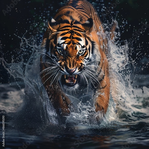 tiger in water