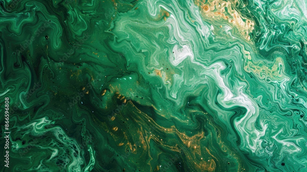 A green and gold swirl pattern with a gold and green color scheme A green and gold swirl pattern with a gold and green color scheme