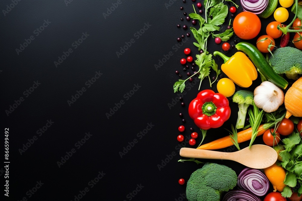 custom made wallpaper toronto digitalFlat lay vegetables frame with copy space